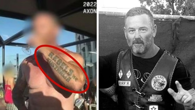 The Rebels members were said to be brandishing club ink.