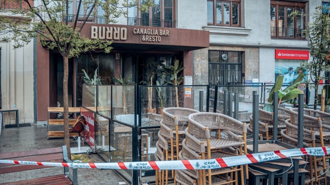 Officials said decorations in the Italian restaurant caught fire when a flambeed pizza was being served.