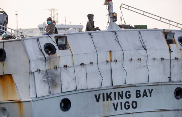 Thirteen more crew members on the Viking Bay have tested positive for Covid-19. (Photo / Mark Mitchell)