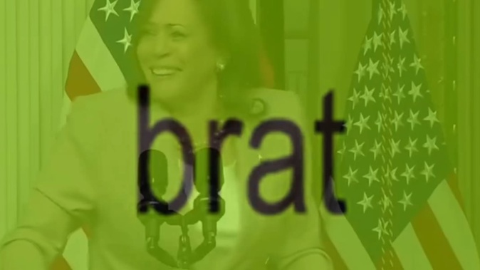 Kamala Harris has been branded a 'brat' by Gen Z popstar Charli XCX. Photo / Twitter