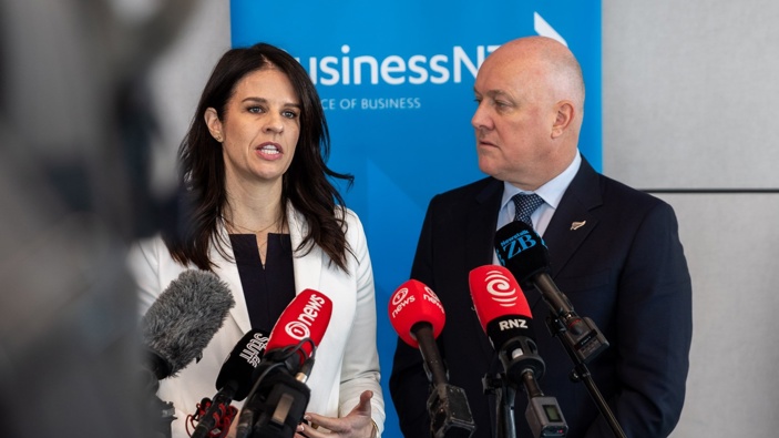 Education Minister Erica Stanford and Prime Minister Christopher Luxon. Photo / Michael Craig