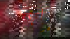 Footage shows the dramatic conclusion to a police pursuit across Auckland on Tuesday.
