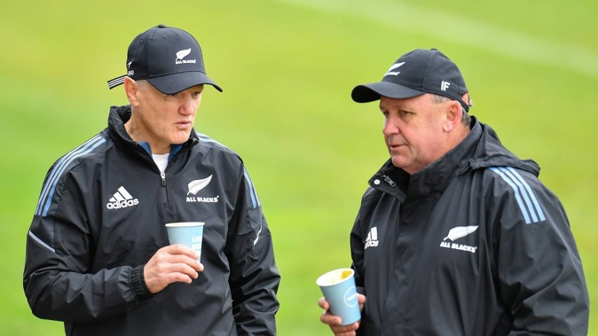 Former All Blacks coaches Joe Schmidt and Ian Foster. Photosport