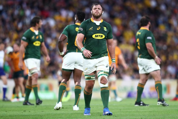 Duane Vermeulen of South Africa looks on during Springboks' loss at Suncorp Stadium. (Photo / Getty)