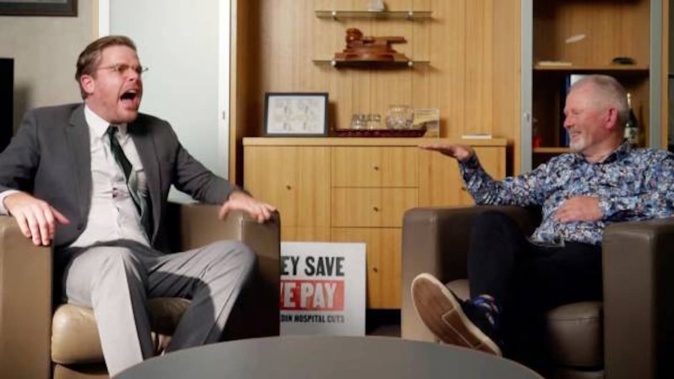 Invercargill Mayor Nobby Clark has given an extraordinary interview to comedian Guy Williams, in which he appeared unapologetic for using racial and sexuality slurs. Photo / Three