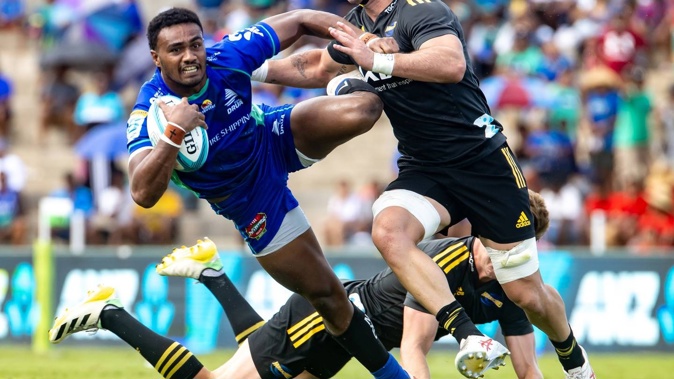 Iosefo Masi on attack for the Drua against the Hurricanes. Photo / Getty Images