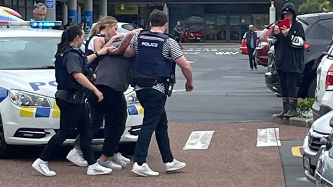 The man was arrested after the incident at LynnMall in Auckland. Photo / Supplied