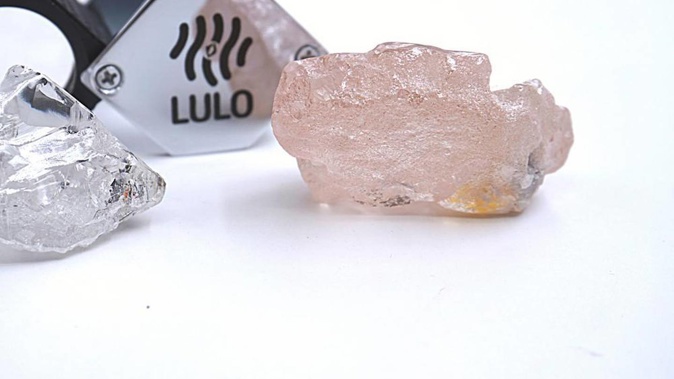 A big pink diamond of 170 carats has been discovered in Angola and is claimed to be the largest such gemstone found in 300 years. Photo / AP