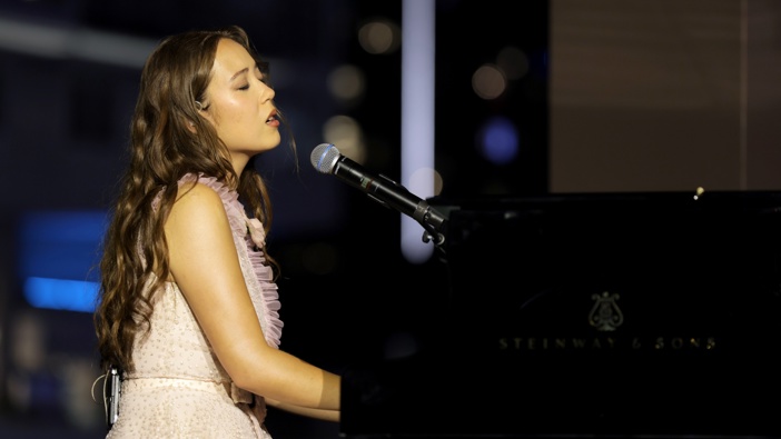 Laufey performs at The Drop: Laufey at GRAMMY Museum L.A. Live on August 20, 2025 in Los Angeles, California. (Photo by Rebecca Sapp/Getty Images for The Recording Academy)