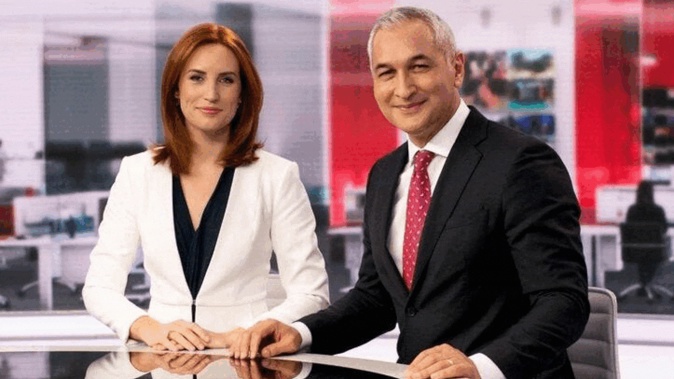 Three of Three's biggest names: Newsreaders Sam Hayes and Mike McRoberts and show host Paddy Gower. Photos / Three, Brett Phibbs