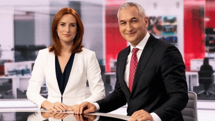 Three of Three's biggest names: Newsreaders Sam Hayes and Mike McRoberts and show host Paddy Gower. Photos / Three, Brett Phibbs