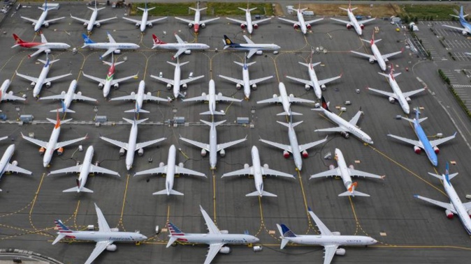 Boeing 737 Max planes were stored in an area adjacent to Boeing Field in Seattle, Washington in 2019. Photo / Getty Images