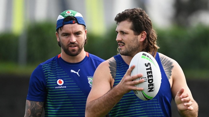 New Zealand Warriors forward Josh Curran (R). Photo / Photosport