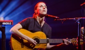 New Zealand singer Aldous Harding performs live on stage during a concert at the Admiralspalast on April 7, 2023 in Berlin, Germany. (Photo by Frank Hoensch/Redferns)