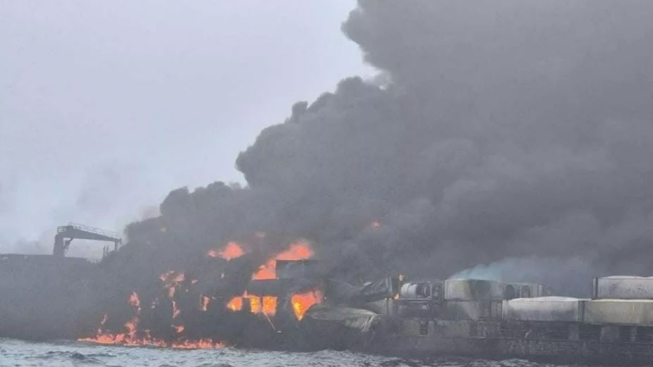 MV Stena Immaculate was hit by container ship MV Solong.