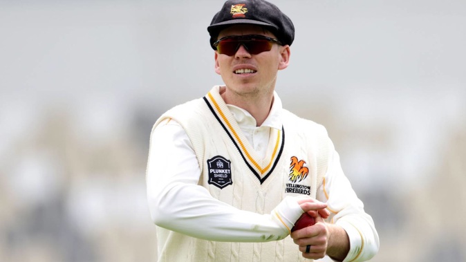 Firebirds' captain Michael Bracewell during day two of a Plunket Shield cricket match between the Wellington Firebirds and Canterbury. (Photo / Photosport.co.nz)
