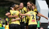 Wellington Phoenix celebrate a goal against Sydney FC. Photo / Photosport
