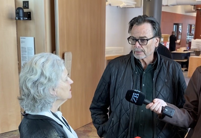 Nick tours Wellington's new library Te Matapihi