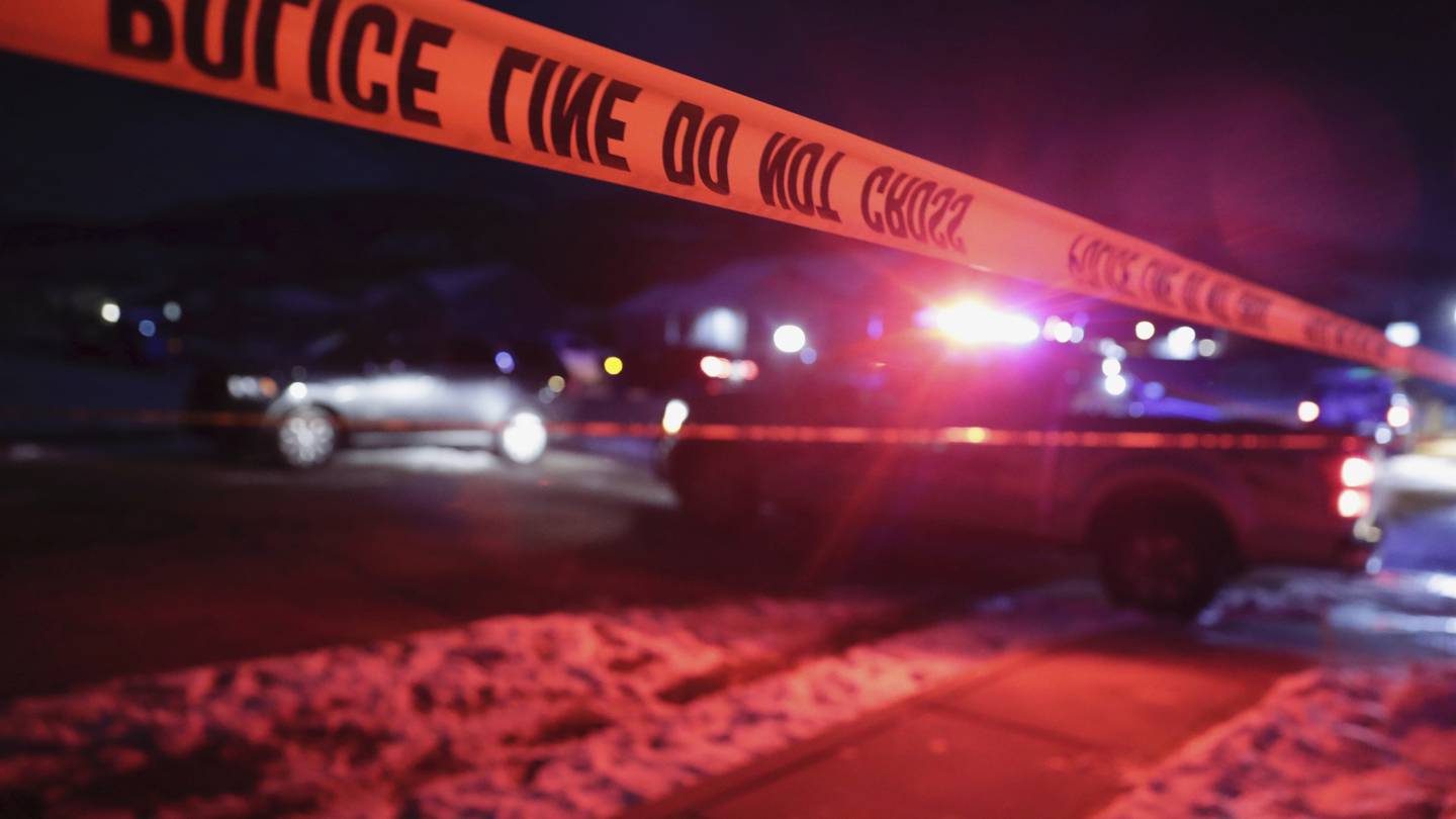 Police tape surrounds the crime scene in Enoch, Utah, where eight members of a family were found dead from gunshot wounds on January 4, 2023. Photo / Ben B Braun/The Deseret News via AP
