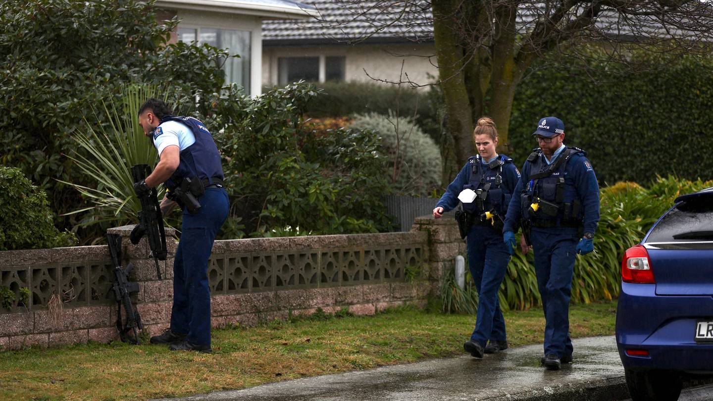 Police are responding to an incident in Hornby. Photo / George Heard