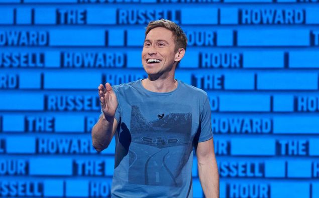 Russell Howard performing on The Russell Howard Hour. (Photo / Supplied)