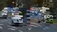 Police during what appeared to be a chase through the Whangārei district. Photo / NZME