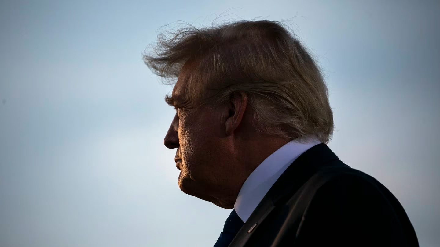 Former President Donald Trump may soon face criminal charges for his part in a hush-money scheme involving an alleged former mistress. Photo / Maddie McGarvey, The New York Times , File