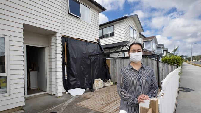Homeowner Jasmine Wang is outraged that the family are being made to suffer over the action of an unlicensed teenage driver. (Photo / Brett Phibbs)