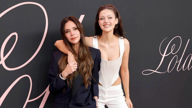 Victoria Beckham and Nicola Peltz Beckham attend the premiere of Lola. Photo / Getty Images