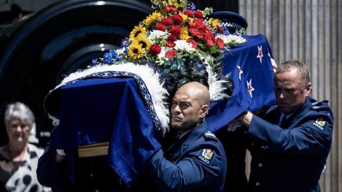 Funeral for Senior Sergeant Lyn Fleming who was killed in the line of duty on New Year's Day. Photo / George Heard