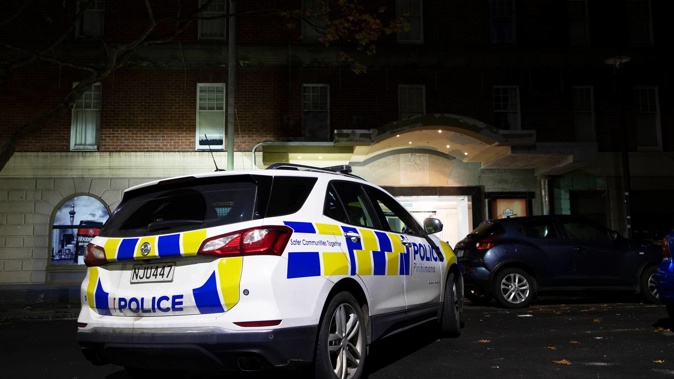Ambulance and police were called to The Station Backpackers in downtown Auckland overnight. Photo / Hayden Woodward