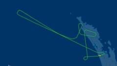 Qantas flight QFA120 departed Auckland International Airport this morning, only to return three hours later. Image / FlightAware