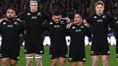 Codie Taylor (centre) was among the many All Blacks to send emotional tributes to Sean Wainui. (Photo / Photosport)