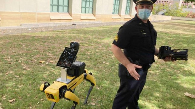 Police officials experimenting with the four-legged machines say they're just another tool, like drones or simpler wheeled robots. (Photo / AP)