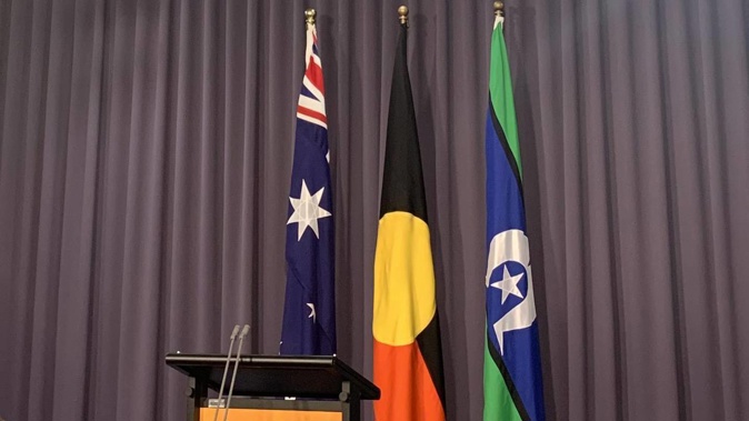 Anthony Albanese has made a big change to the PM backdrop. Photo / news.com.au