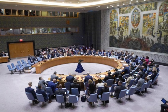 The United Nations Security Council meets on the situation in Ukraine at the United Nations headquarters. Photo / AP