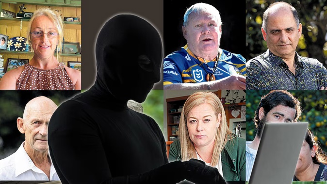 The faces of some of the banking fraudsters' victims. Photo montage / Guy Body