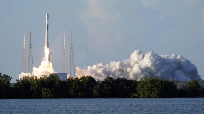 A SpaceX Falcon 9 rocket, with the Korea Pathfinder Lunar Orbiter, lifts off from launch in Cape Canaveral, Florida. Photo / AP