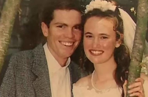 Nathaniel Train and Stacey Train on their wedding day in 1995. Photo / Channel 9