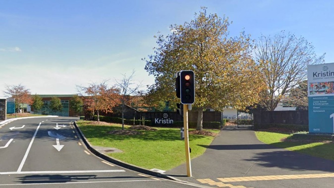 Police responded to Kristin School after a car crashed into a classroom. Photo / Google Maps