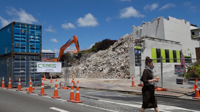 The site at 61 Molesworth Street in Wellington after a building damaged in the Kaikōura earthquake was demolished. Photo / Mark Mitchell