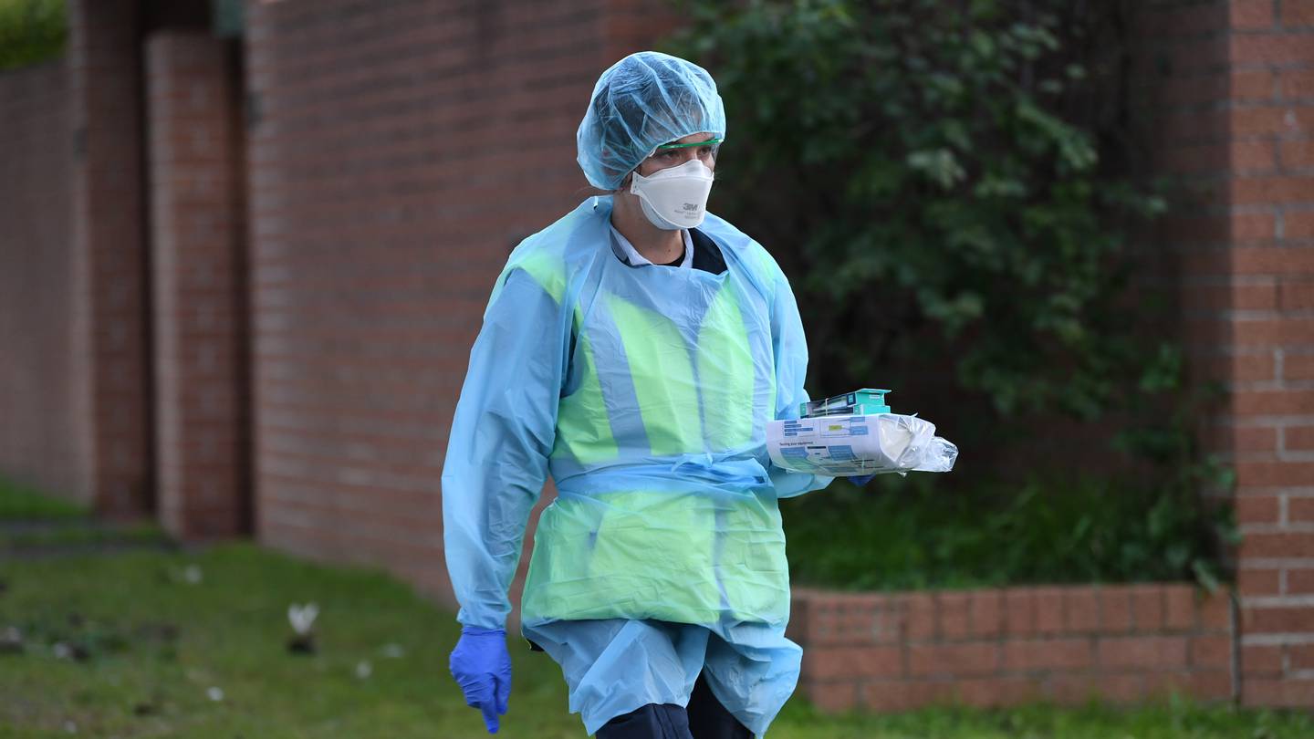 A health worker at Bondi Junction, Sydney on July 13. (Photo / Getty Images)