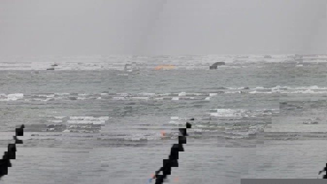 A water rescue was under way in Christchurch at Sumner Beach this afternoon. Photo / George Heard