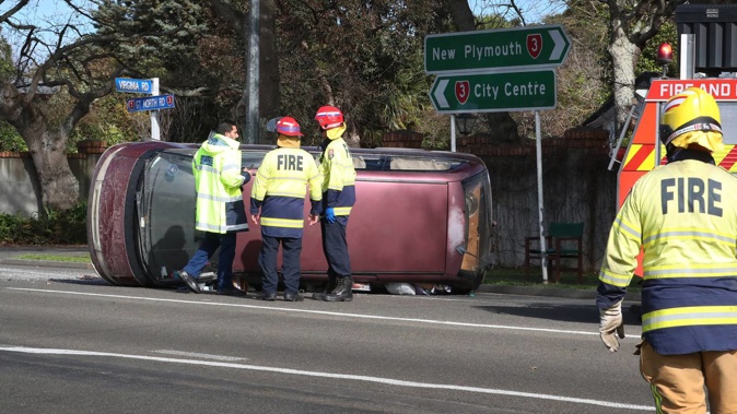 No one had to be extricated from the vehicles. Photo / Bevan Conley