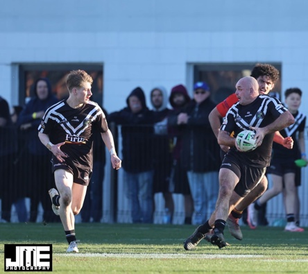 Corey Lawrie in action for Hornby Panthers against Halswell Hornets. Photo / JME Photography