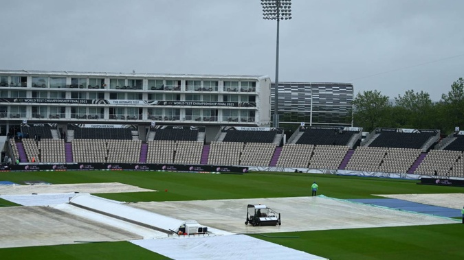 The covers stayed on all day on day one of the World Test Championship final. (Photo / Getty)
