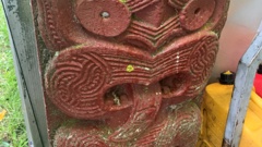 The carving that was stolen from the Kaiapoi Pā. Photo / Supplied