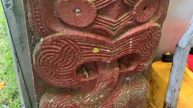 The carving that was stolen from the Kaiapoi Pā. Photo / Supplied