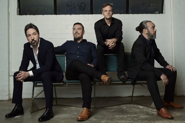 Longtime bandmates Jon Toogood, Tom Larkin, Phil Knight and Karl Kippenberger are calling time on Shihad. Photo / Supplied