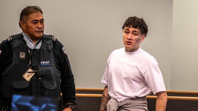 Riki Wiremu Ngamoki when he appeared at trial for the murder of Blake Lee. (Photo / File)